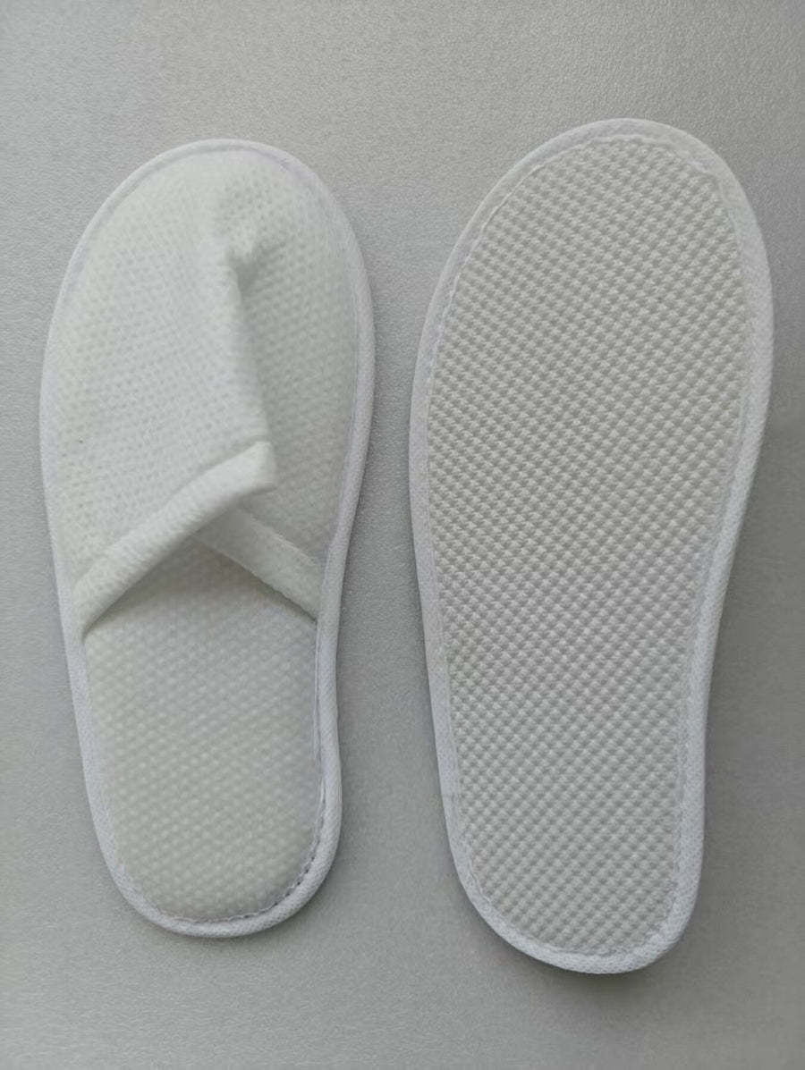 Pearl Cotton Guest Slipper - White